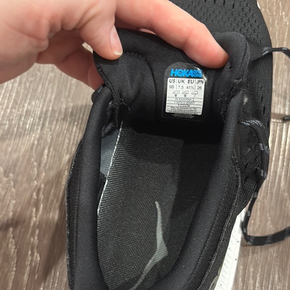 HOKA Black and White Sneakers - Picture 6 of 6